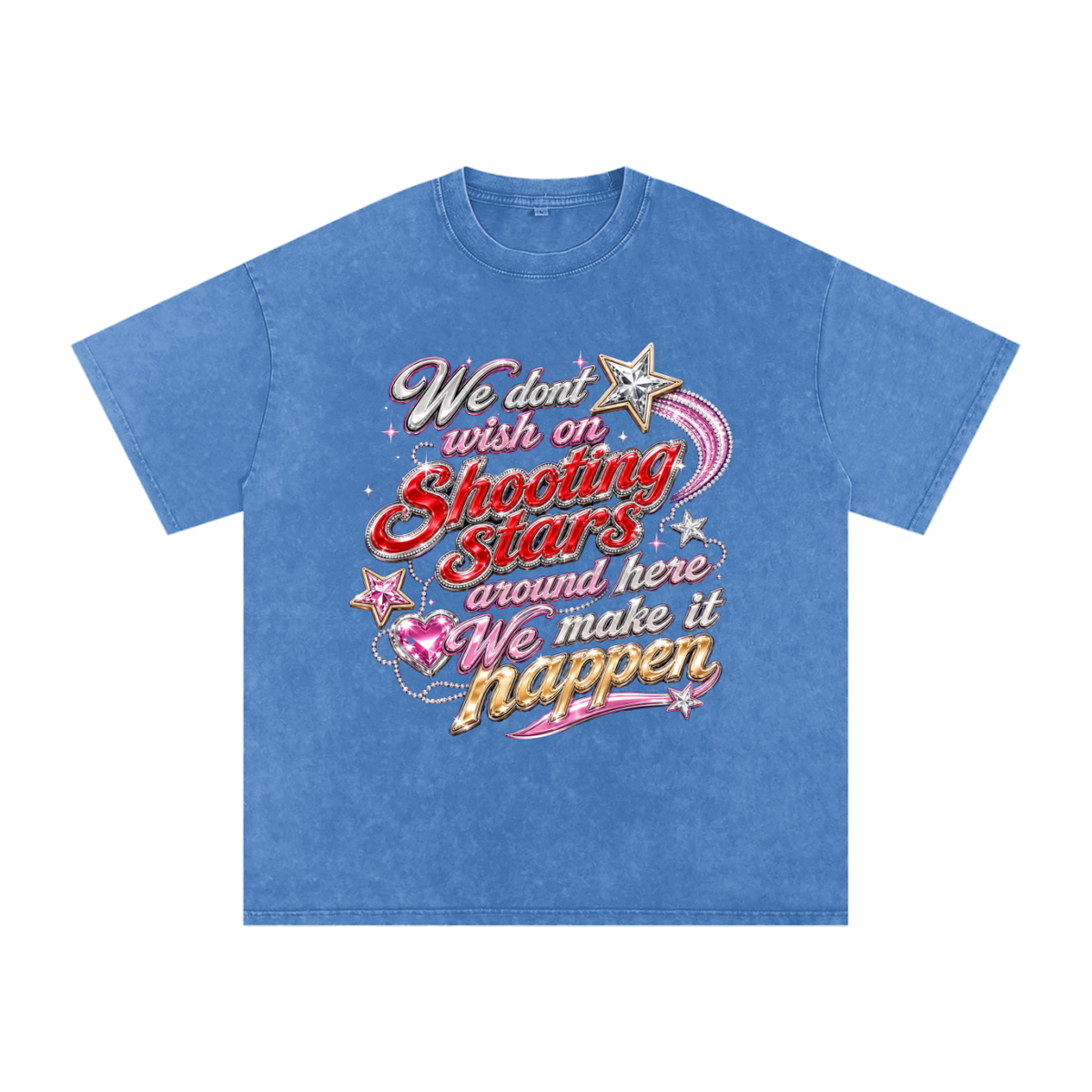 Snow Washed Oversized Cotton T-Shirt