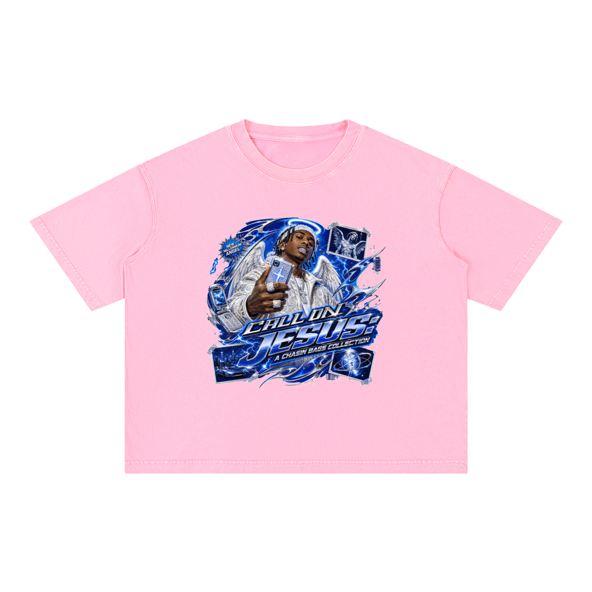 CALL ON Mineral Wash Boxy Cotton T-Shirt