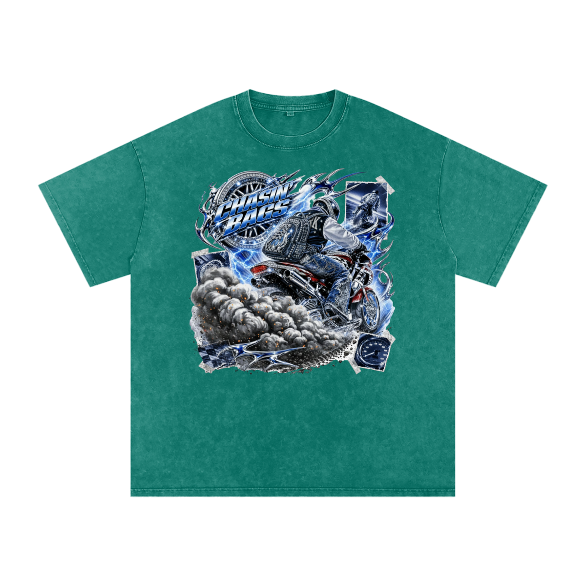 Snow Washed Oversized Cotton T-Shirt