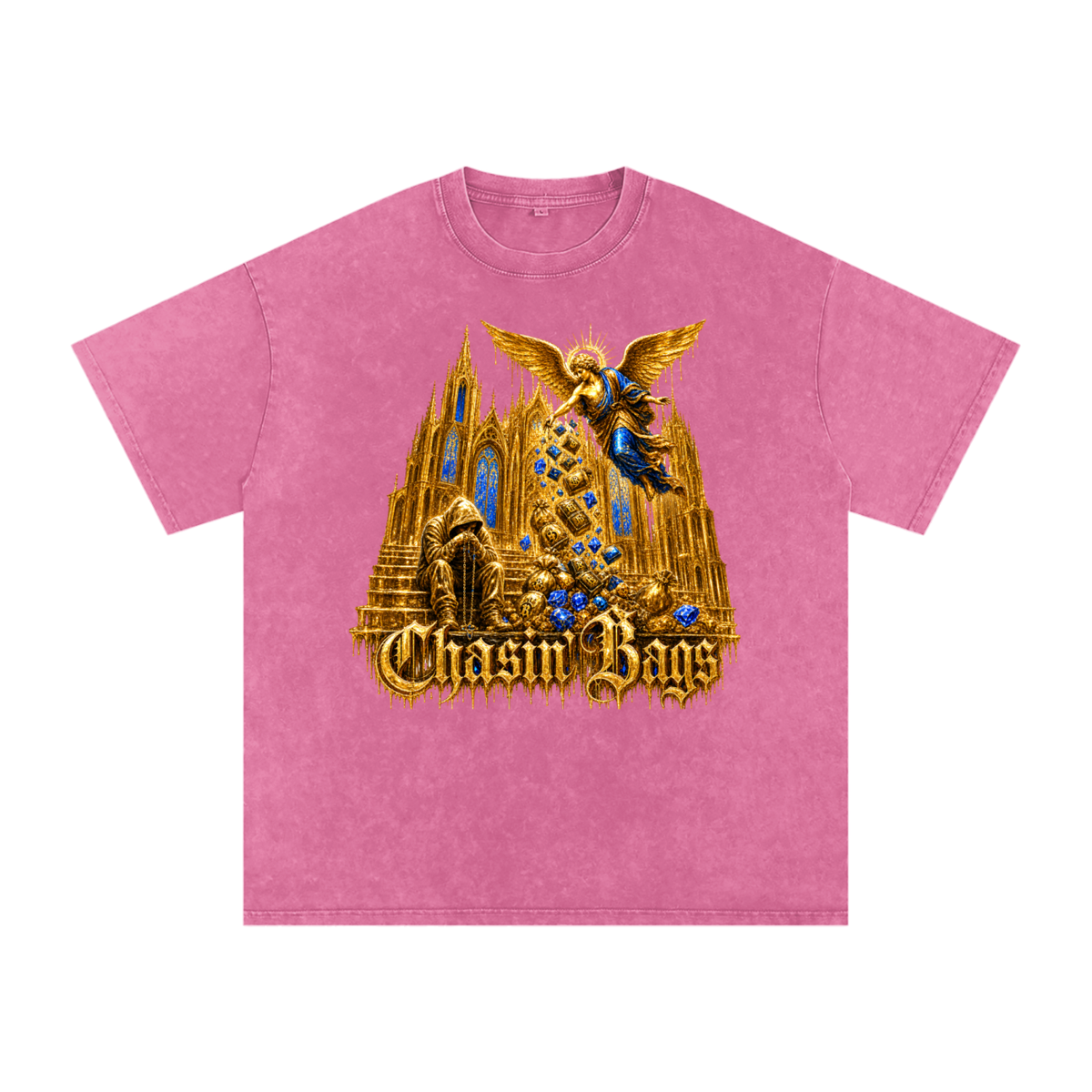 Snow Washed Oversized Cotton T-Shirt