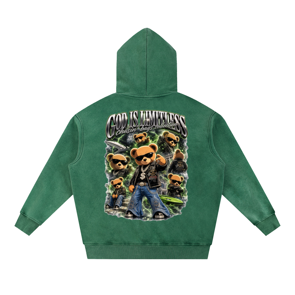 CB on Snow Wash Fleece Oversize Hoodie