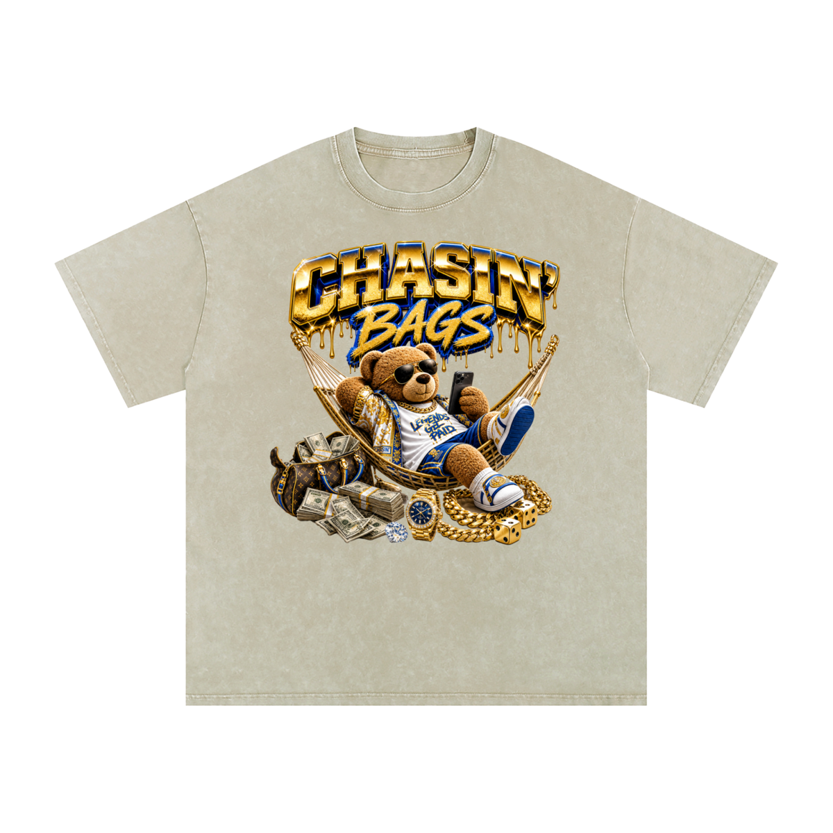 Snow Washed Oversized Cotton T-Shirt