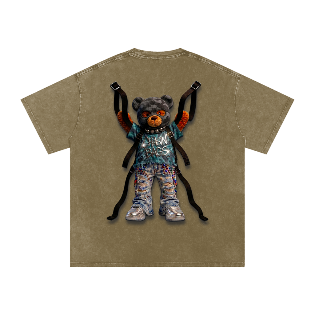 Snow Washed Oversized Cotton T-Shirt