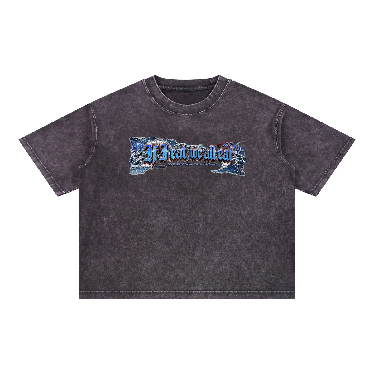IF I EAT..Mineral Wash Boxy Cotton T-Shirt