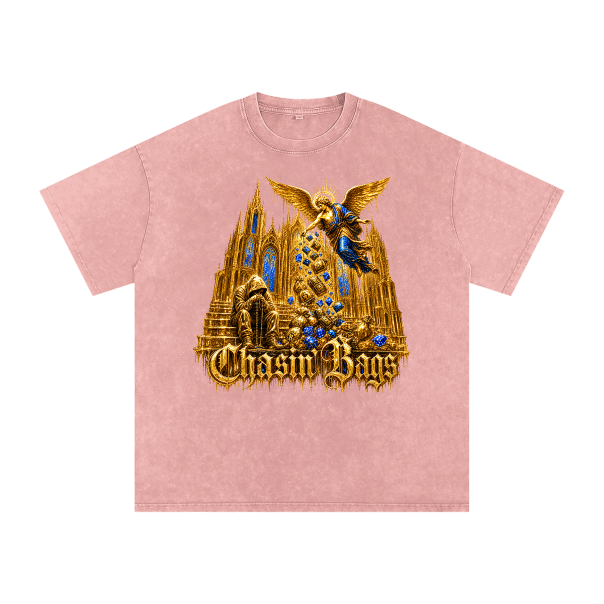 Snow Washed Oversized Cotton T-Shirt