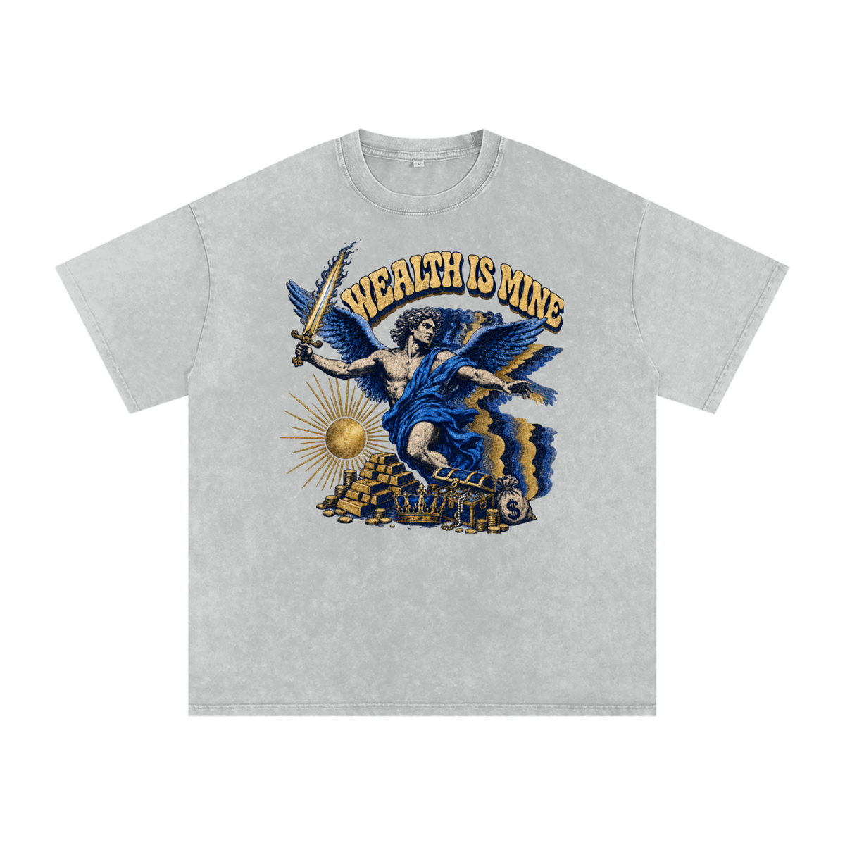 Snow Washed Oversized Cotton T-Shirt