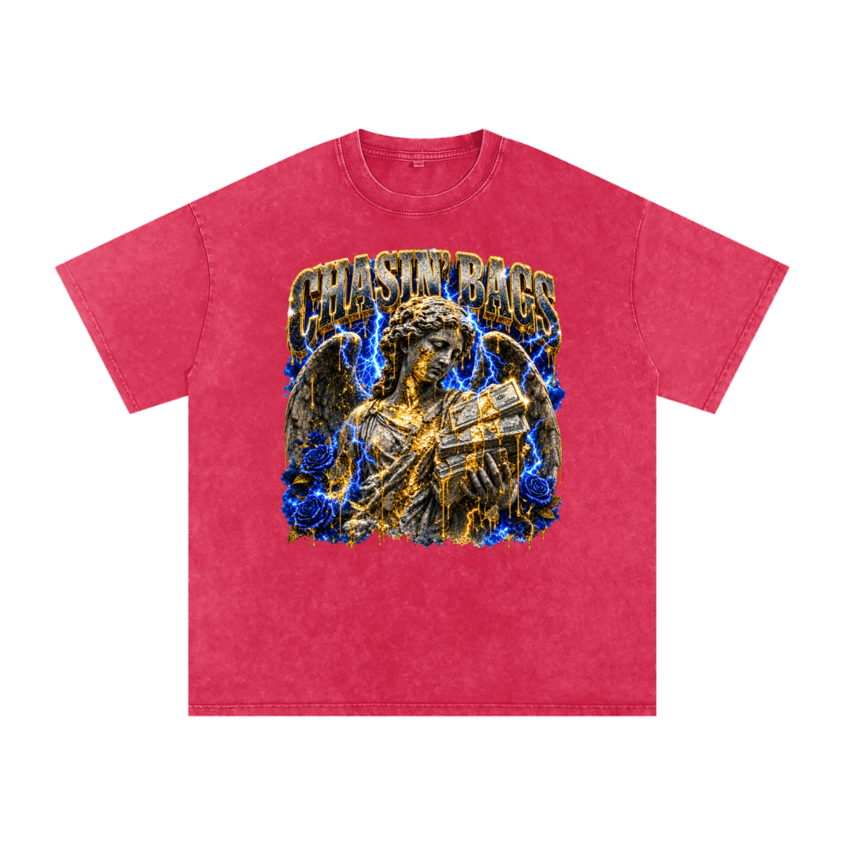 Snow Washed Oversized Cotton T-Shirt