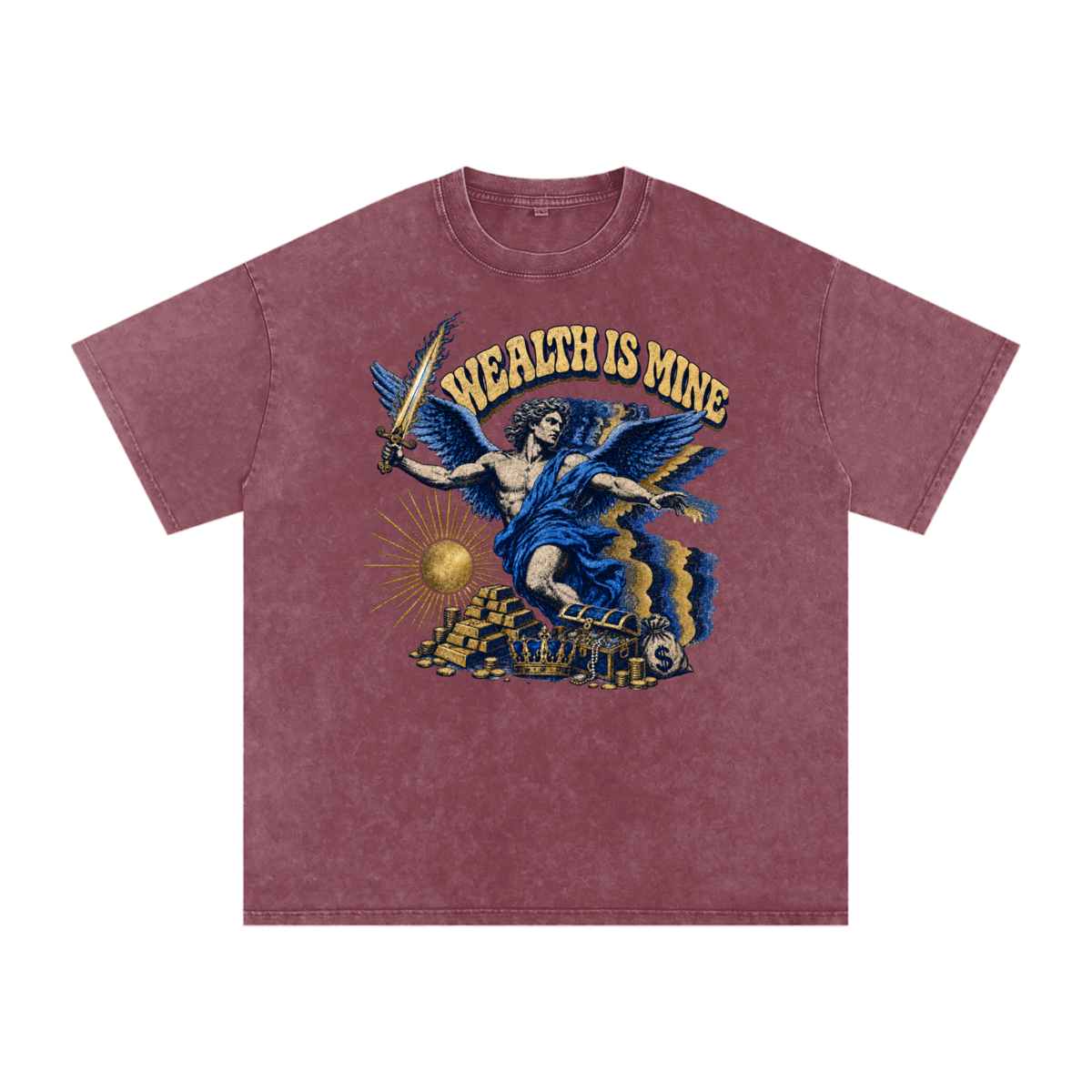 Snow Washed Oversized Cotton T-Shirt