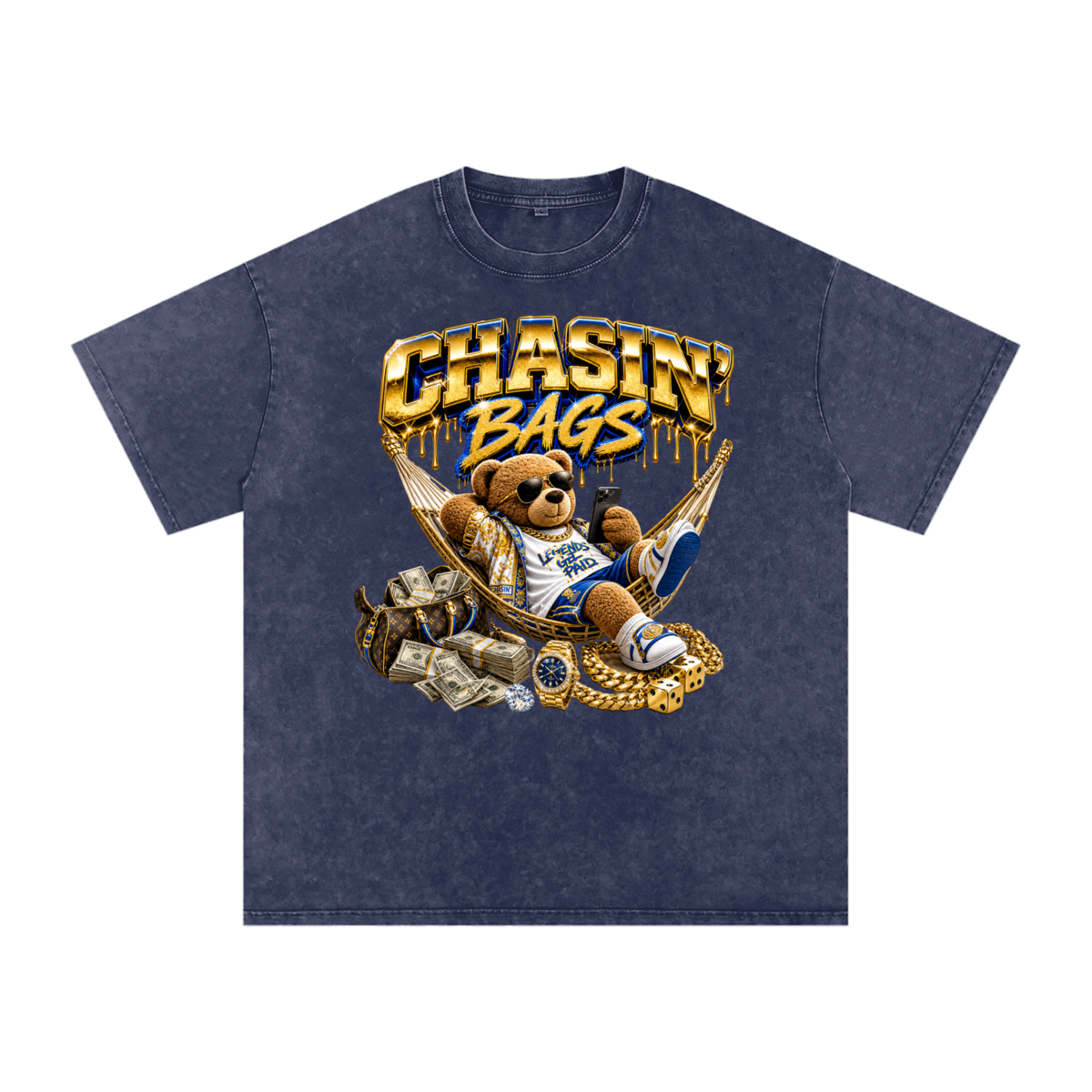 Snow Washed Oversized Cotton T-Shirt