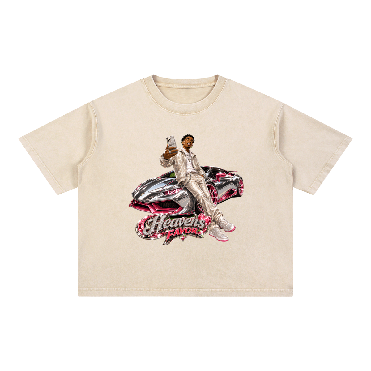 CAR Mineral Wash Boxy Cotton T-Shirt