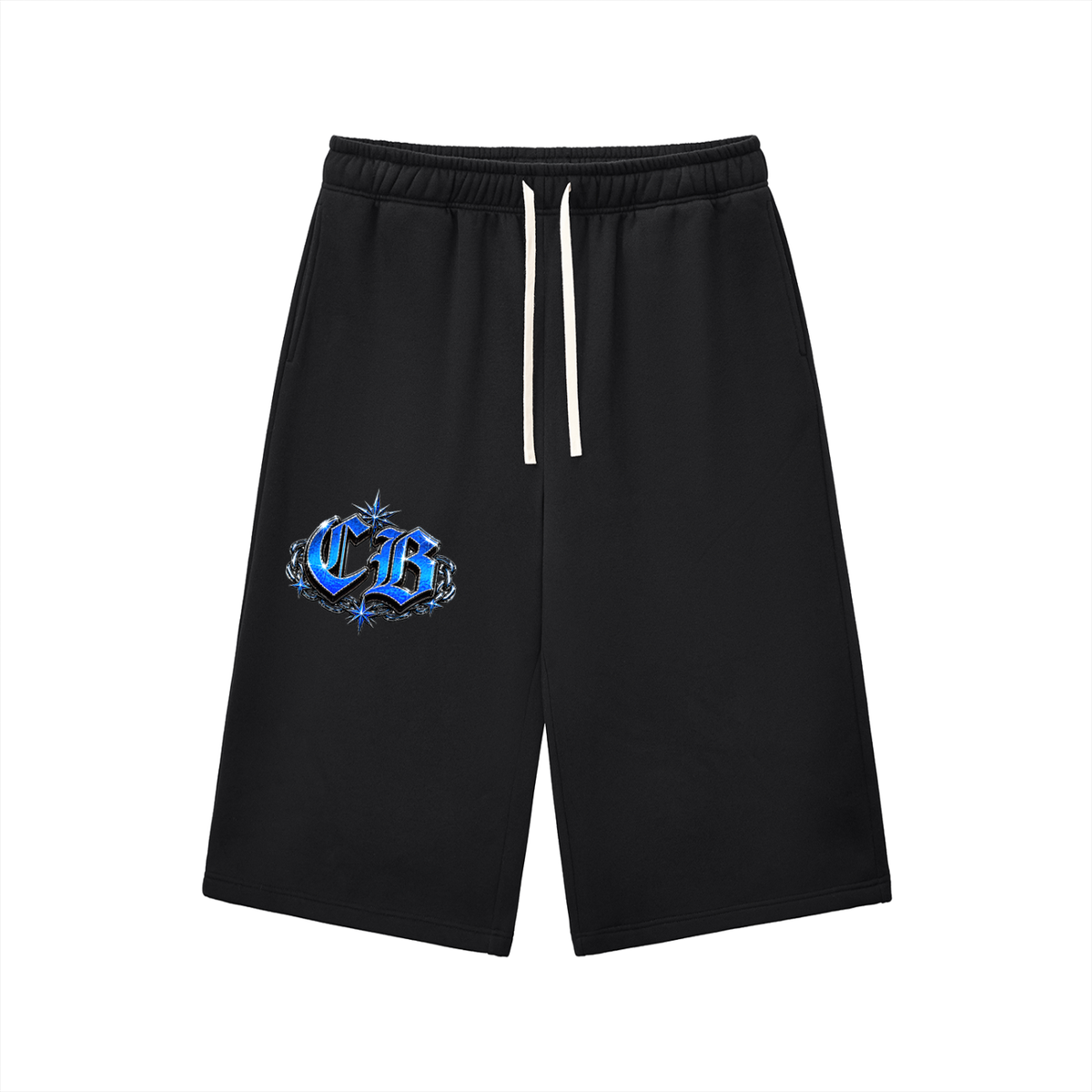 CB on Relaxed Drawstring Three-quarter Sweatpants