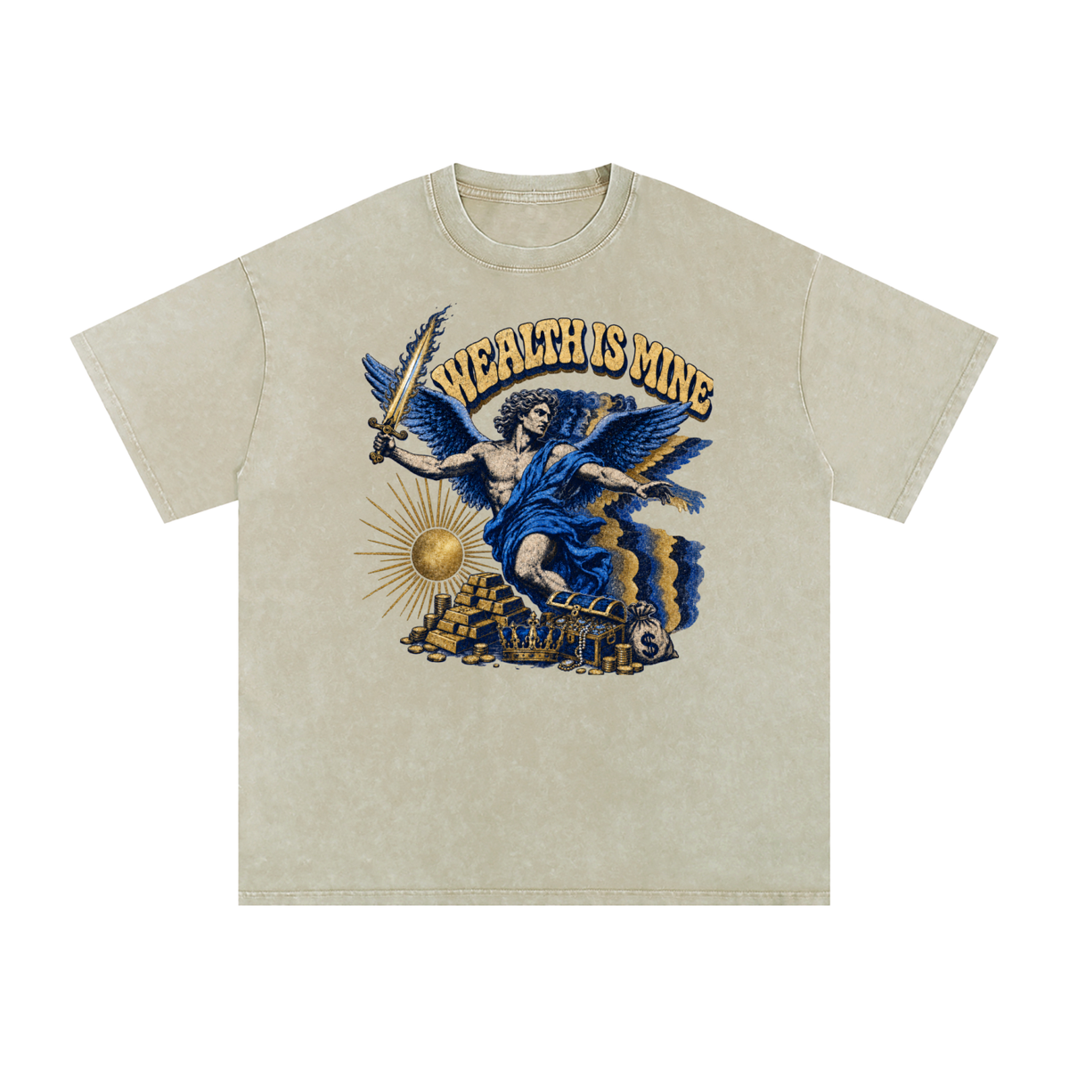 Snow Washed Oversized Cotton T-Shirt