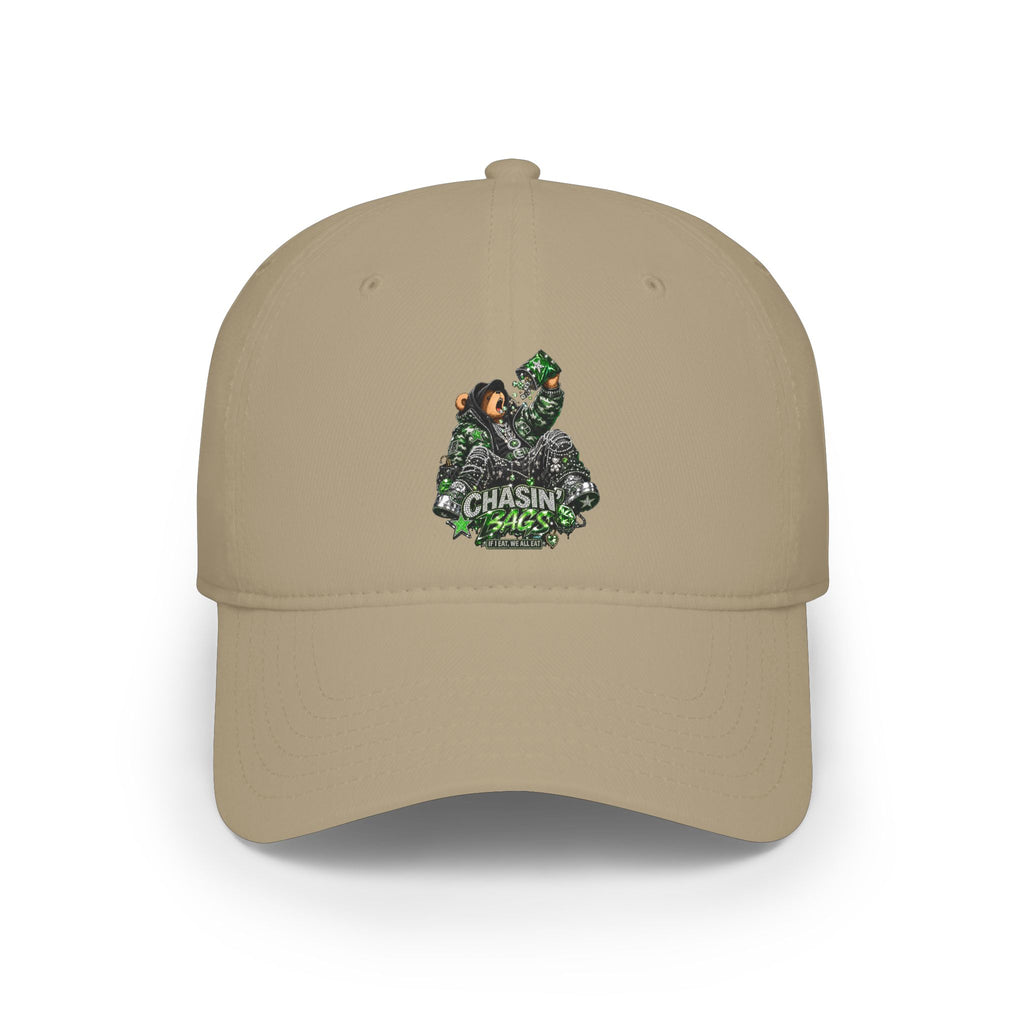 Low Profile Baseball Cap — 'Chasin' Bass' EATING Graphic Hat