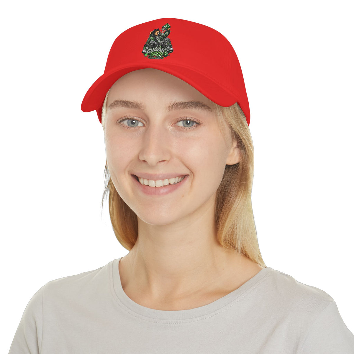 Low Profile Baseball Cap — 'Chasin' Bass' EATING Graphic Hat
