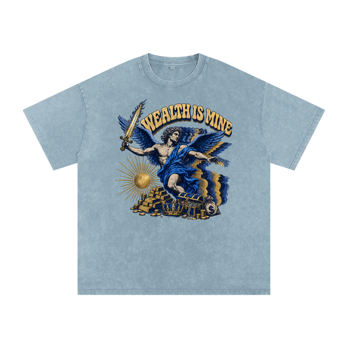 Snow Washed Oversized Cotton T-Shirt