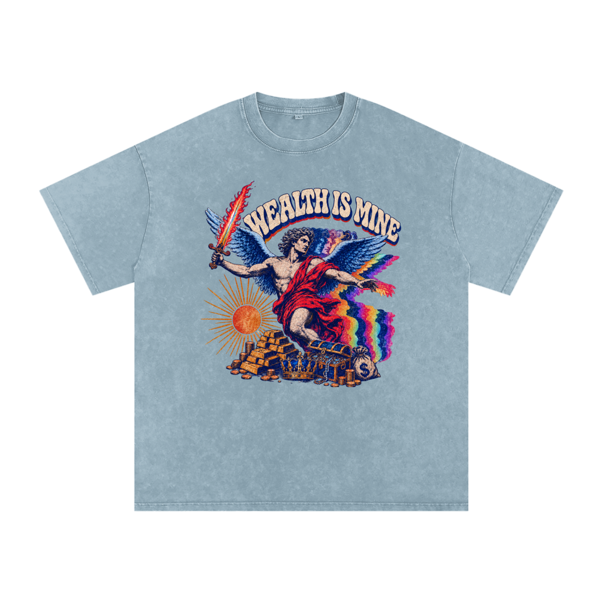 Snow Washed Oversized Cotton T-Shirt