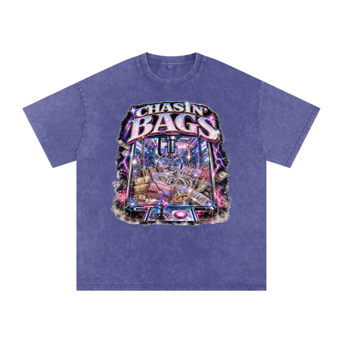 Snow Washed Oversized Cotton T-Shirt