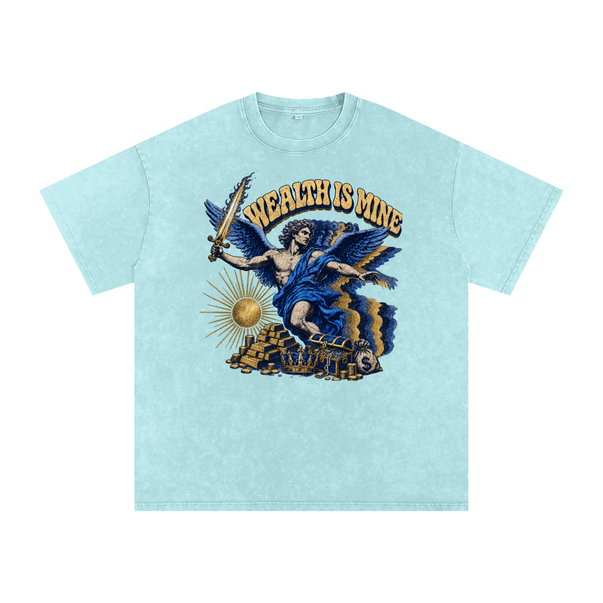 Snow Washed Oversized Cotton T-Shirt