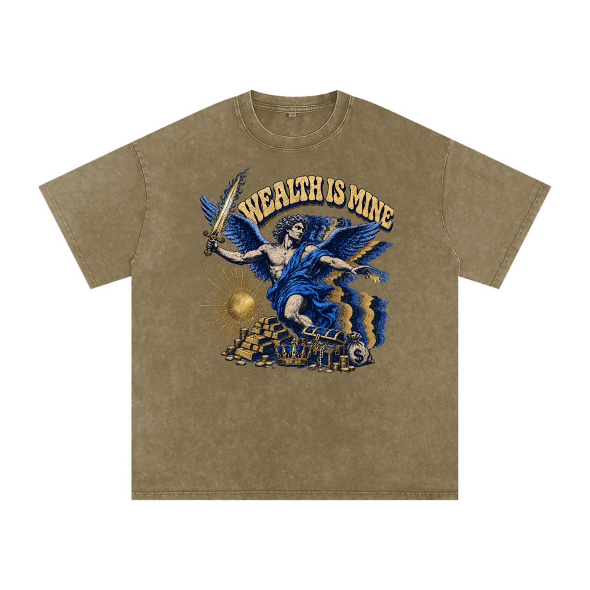 Snow Washed Oversized Cotton T-Shirt