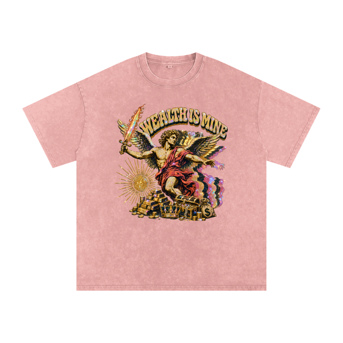 Snow Washed Oversized Cotton T-Shirt