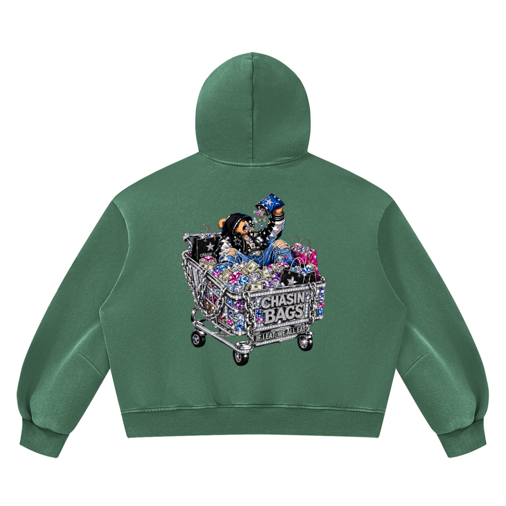 Unisex Vintage Wash Boxy Fleece Hoodie