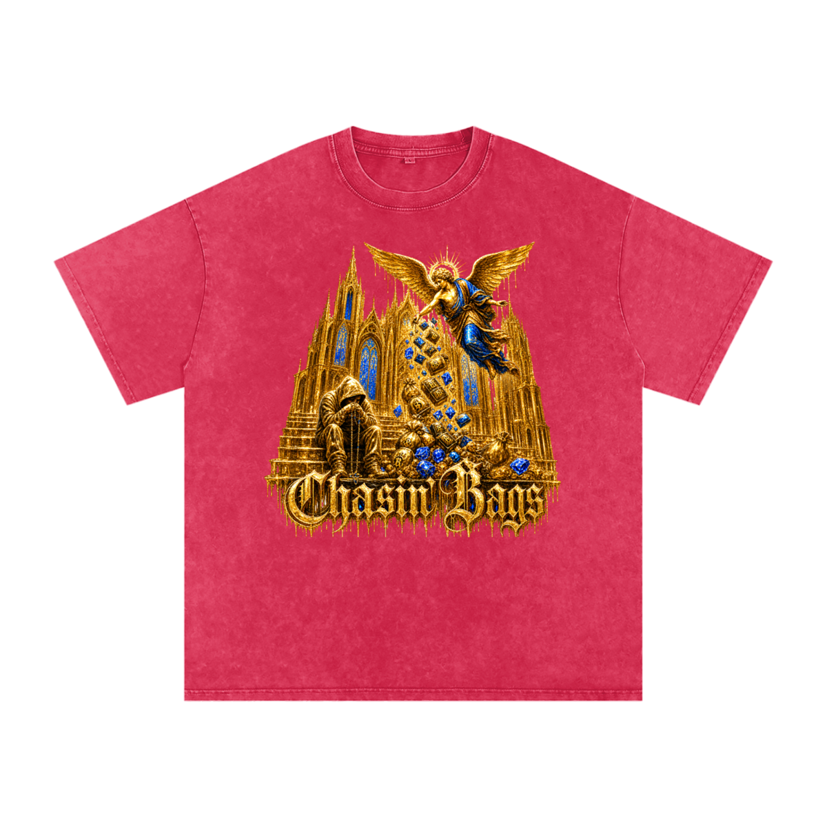 Snow Washed Oversized Cotton T-Shirt