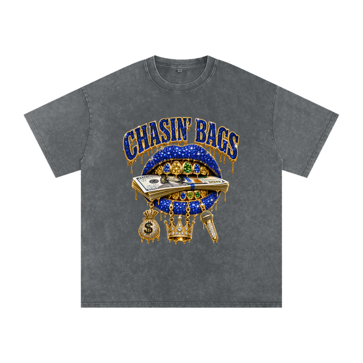 Snow Washed Oversized Cotton T-Shirt