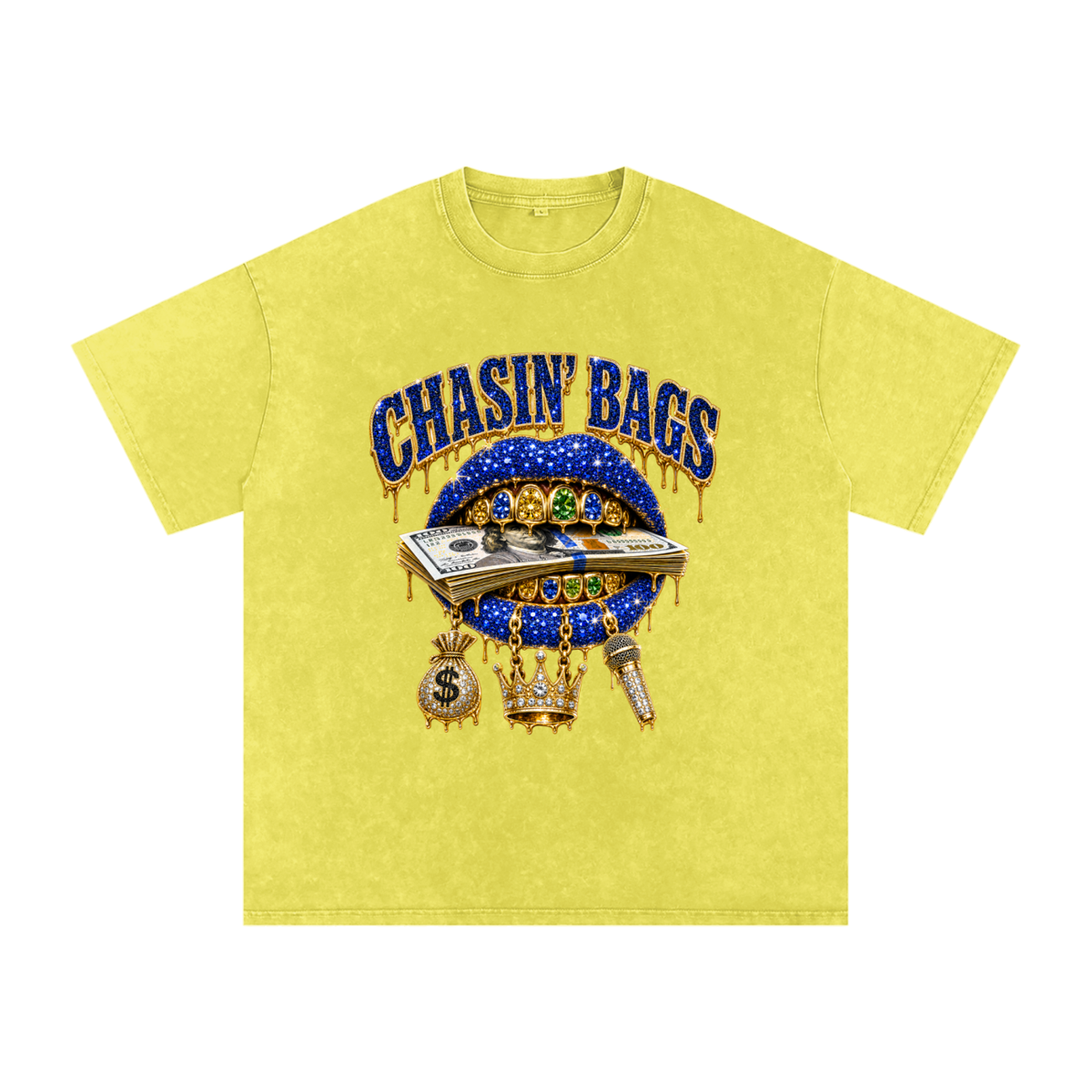 Snow Washed Oversized Cotton T-Shirt