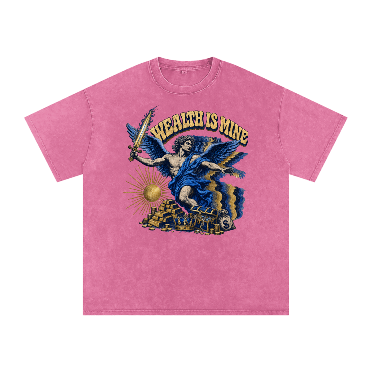 Snow Washed Oversized Cotton T-Shirt