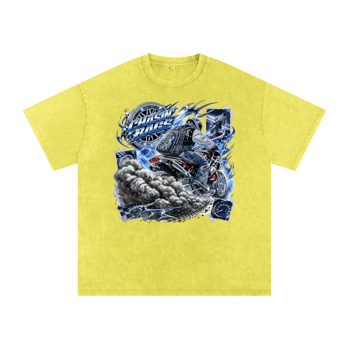 Snow Washed Oversized Cotton T-Shirt