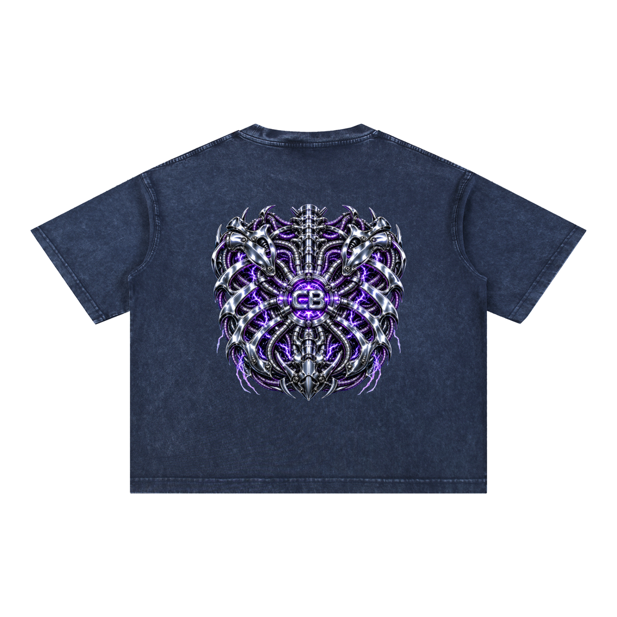 Mineral Wash Boxy Cotton T-Shirt (CYBORG)