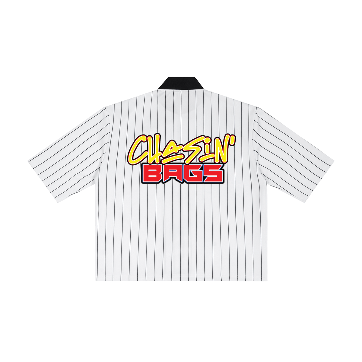 CB EMBLEMS ON Unisex Striped Full-Zip Baseball Jersey