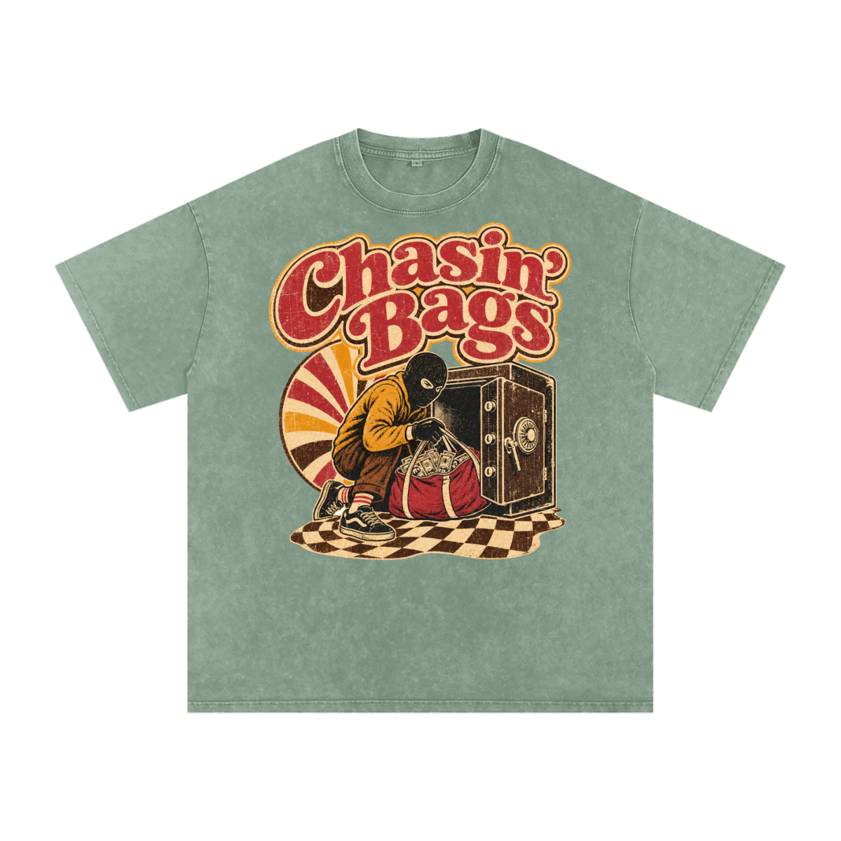 Snow Washed Oversized Cotton T-Shirt