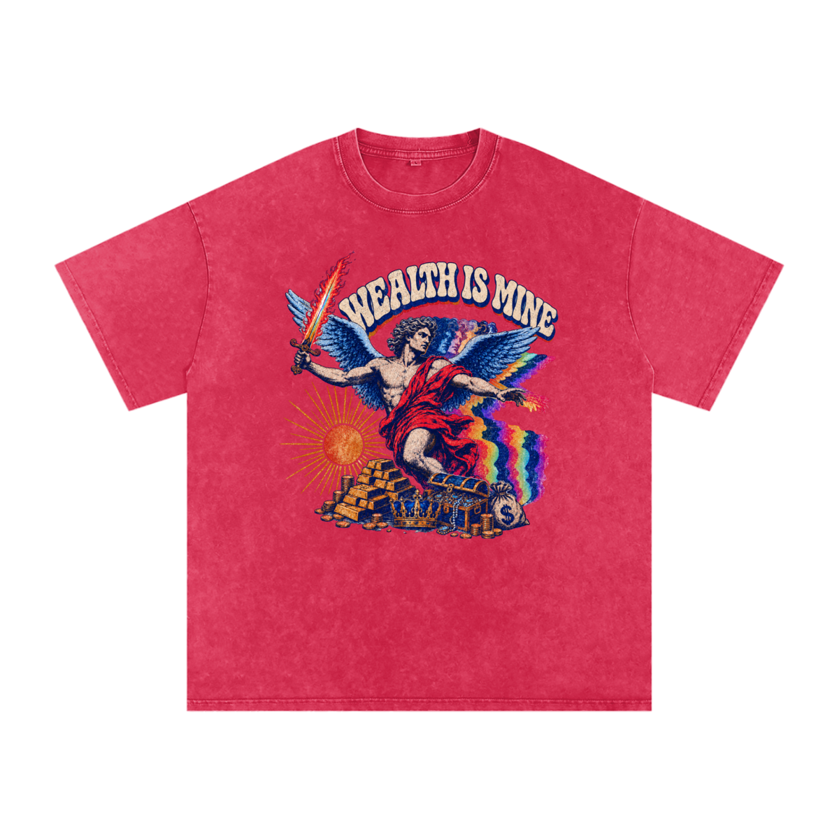 Snow Washed Oversized Cotton T-Shirt