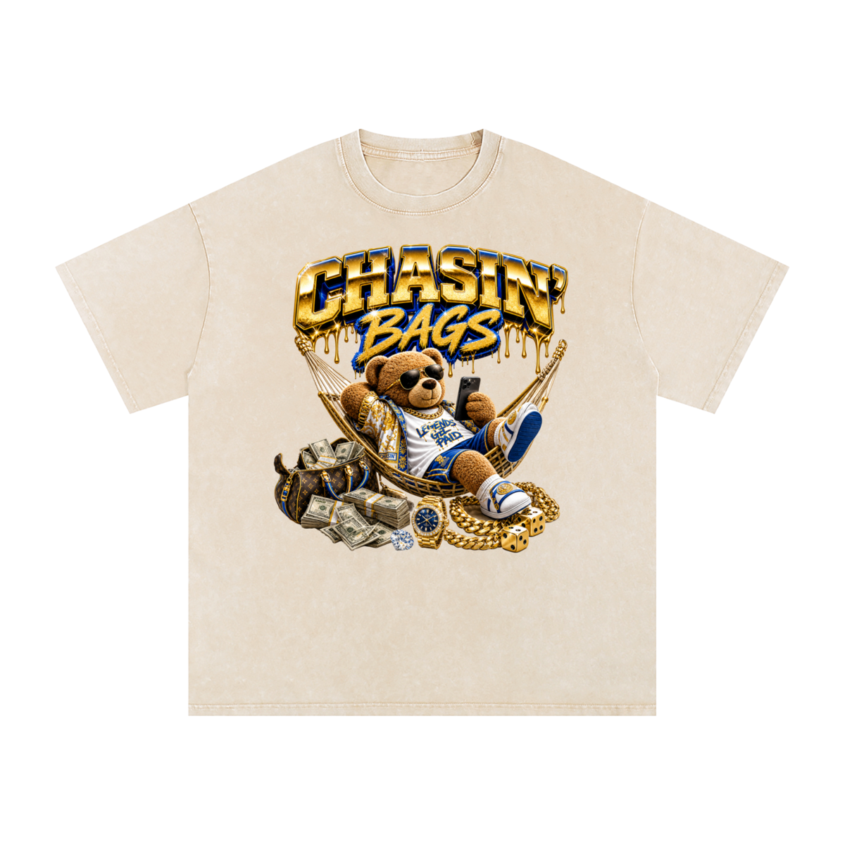 Snow Washed Oversized Cotton T-Shirt