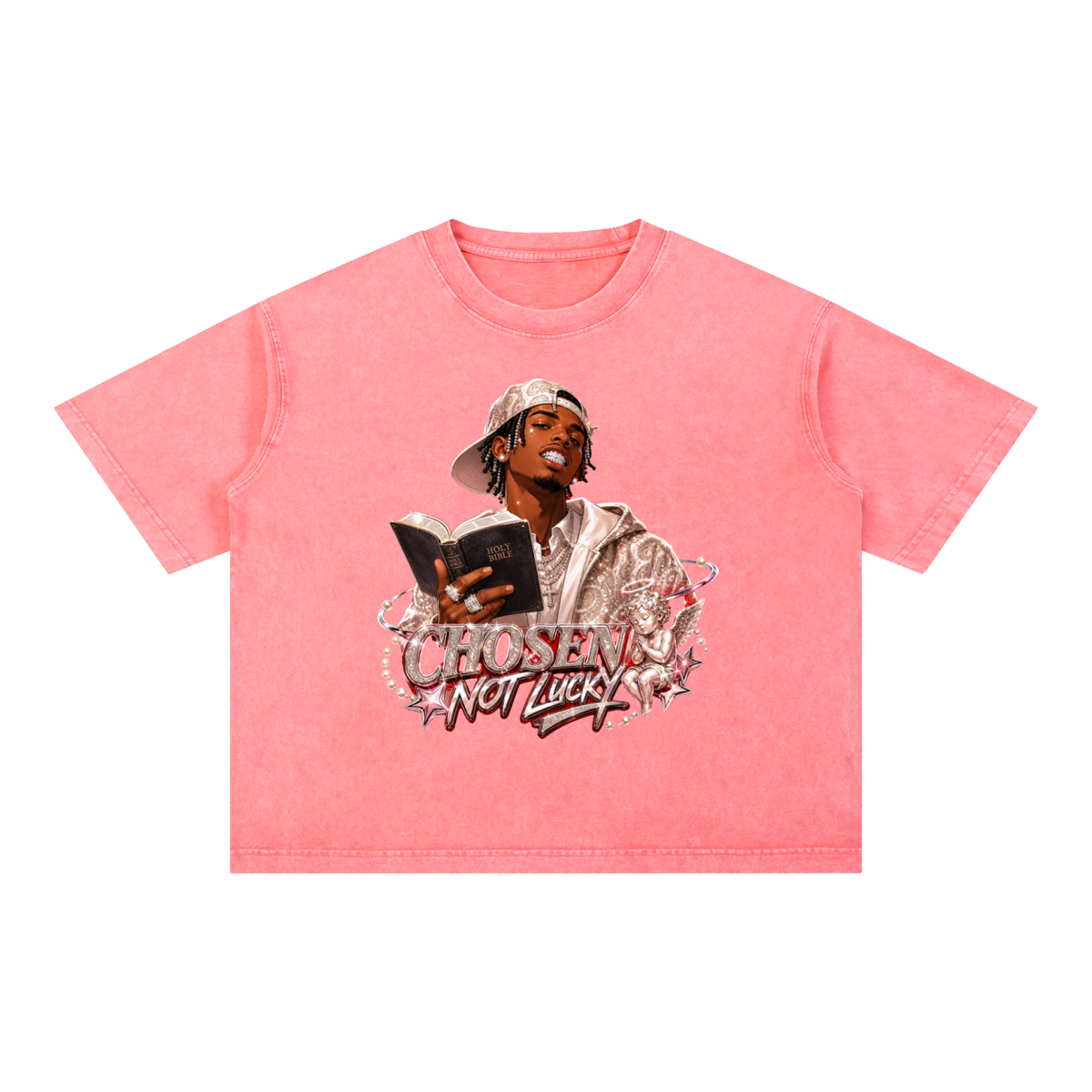 PRAY Mineral Wash Boxy Cotton T-Shirt