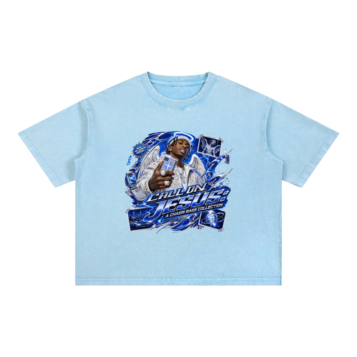 CALL ON Mineral Wash Boxy Cotton T-Shirt