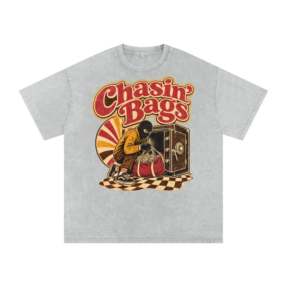 Snow Washed Oversized Cotton T-Shirt