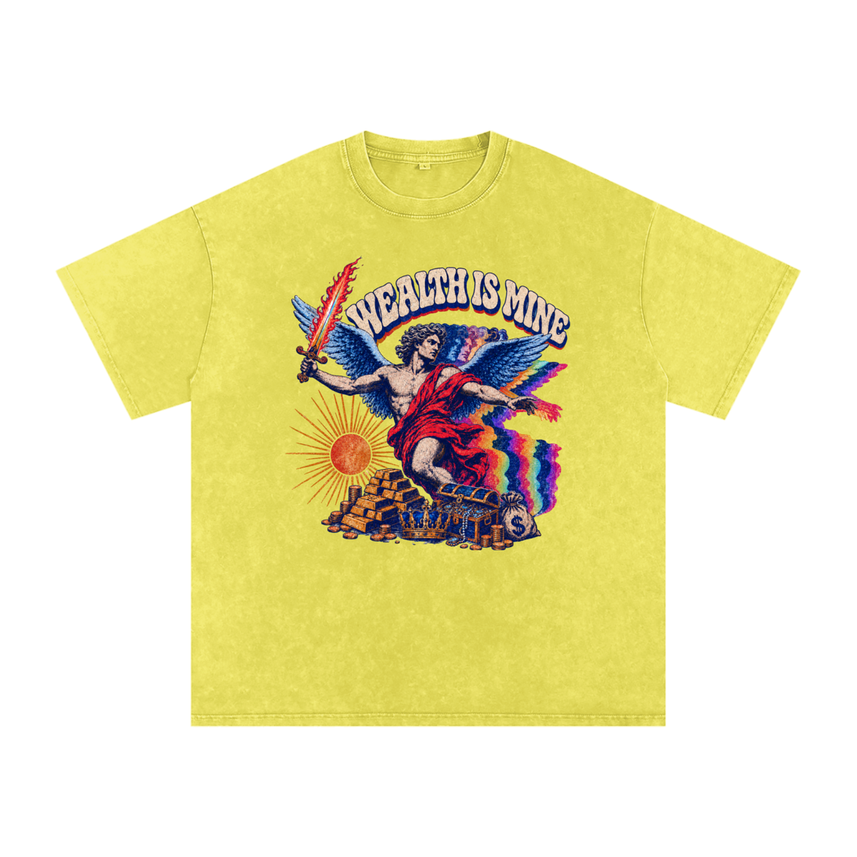 Snow Washed Oversized Cotton T-Shirt