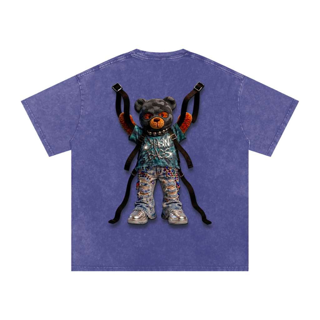 Snow Washed Oversized Cotton T-Shirt