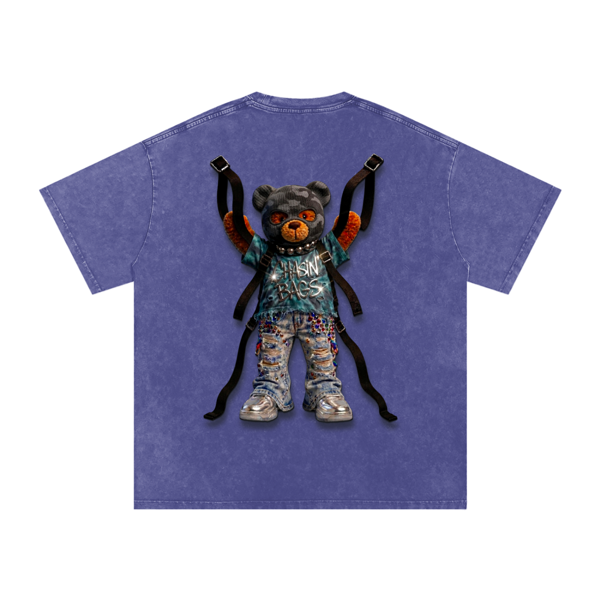 Snow Washed Oversized Cotton T-Shirt