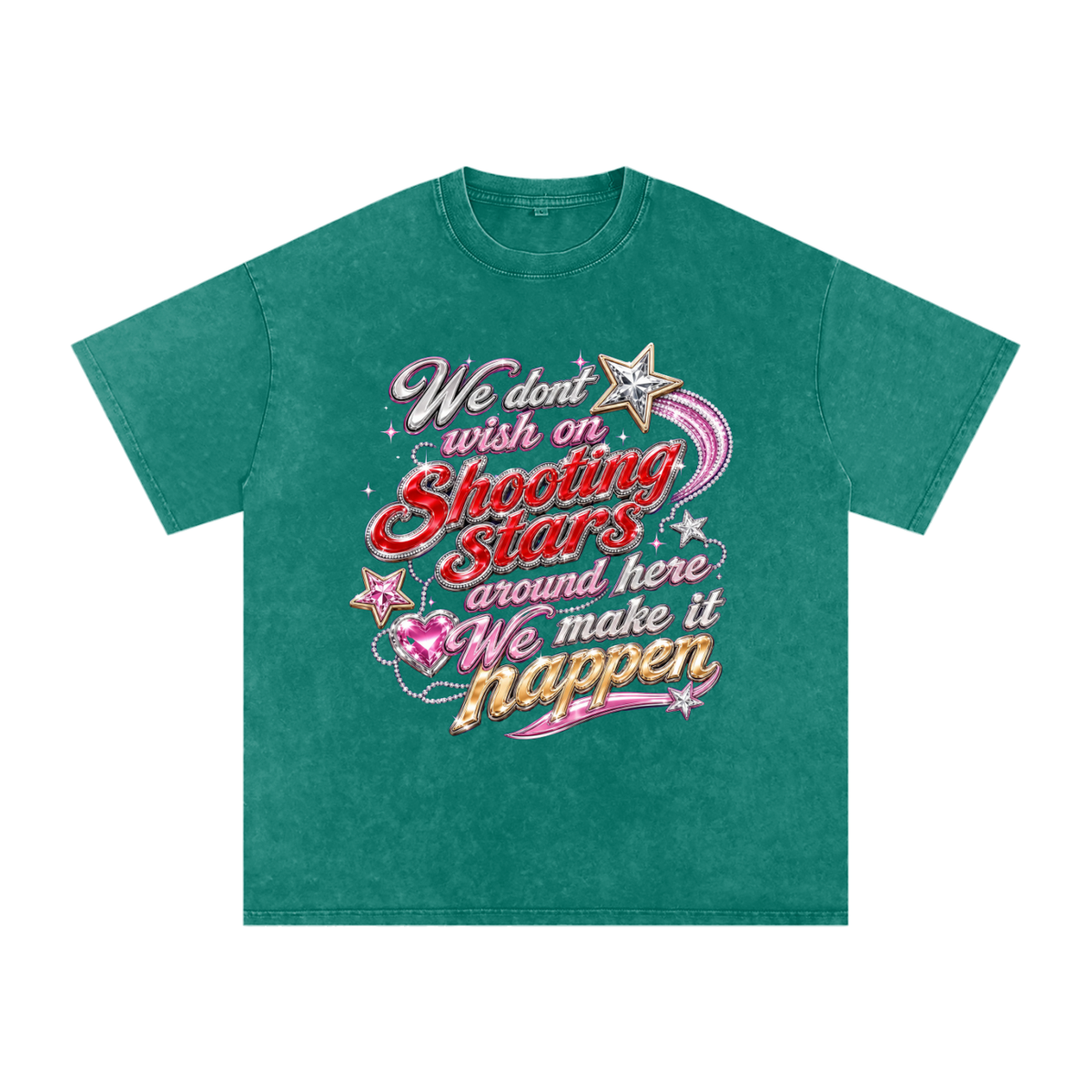Snow Washed Oversized Cotton T-Shirt
