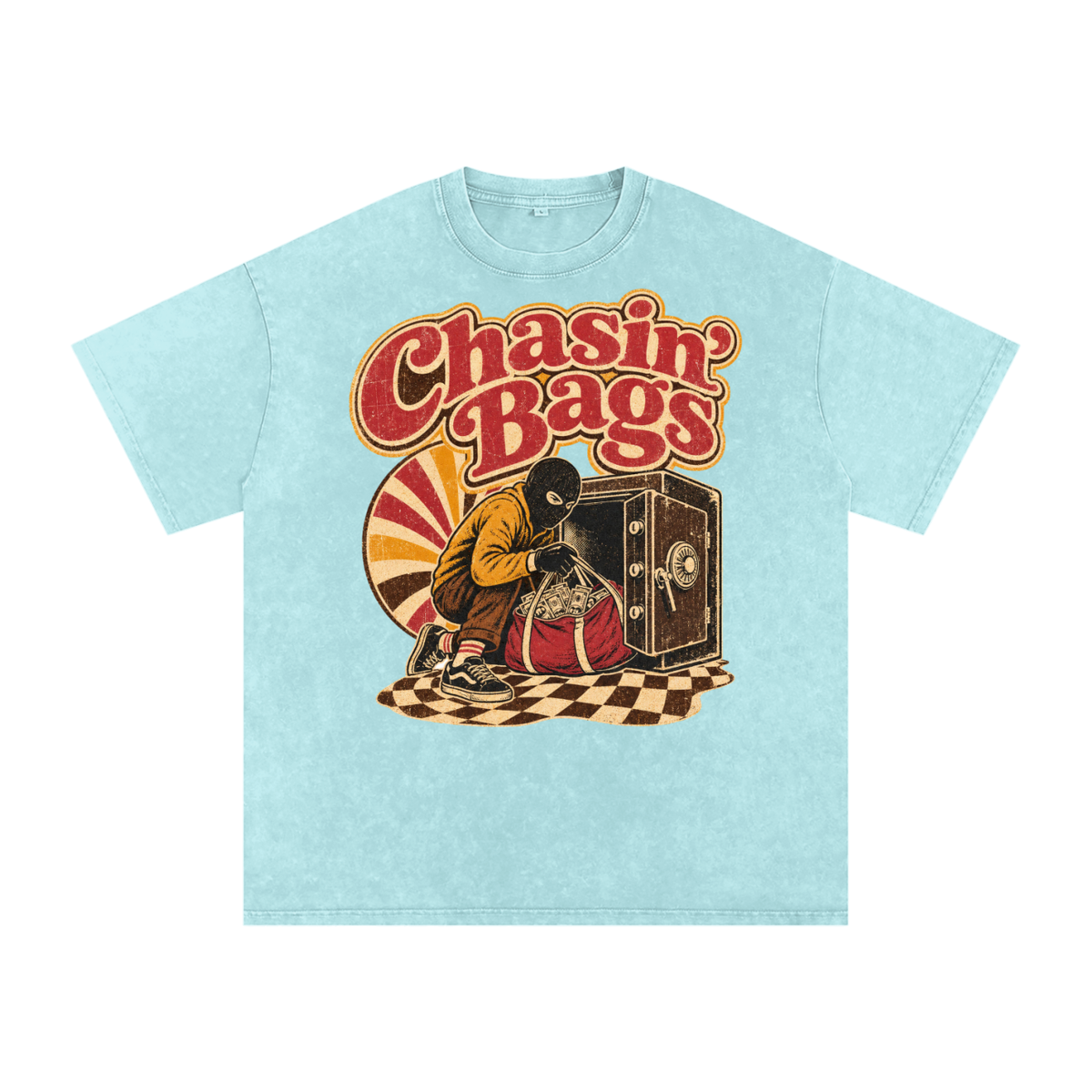 Snow Washed Oversized Cotton T-Shirt