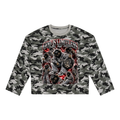 Beary Unisex Camo Waffle Raw Edge T-Shirt