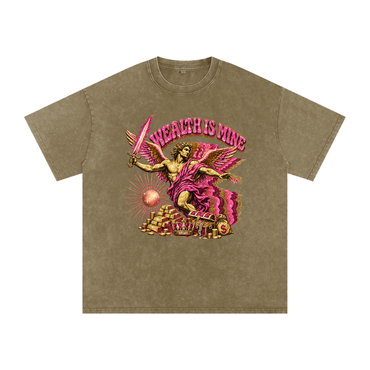 Snow Washed Oversized Cotton T-Shirt