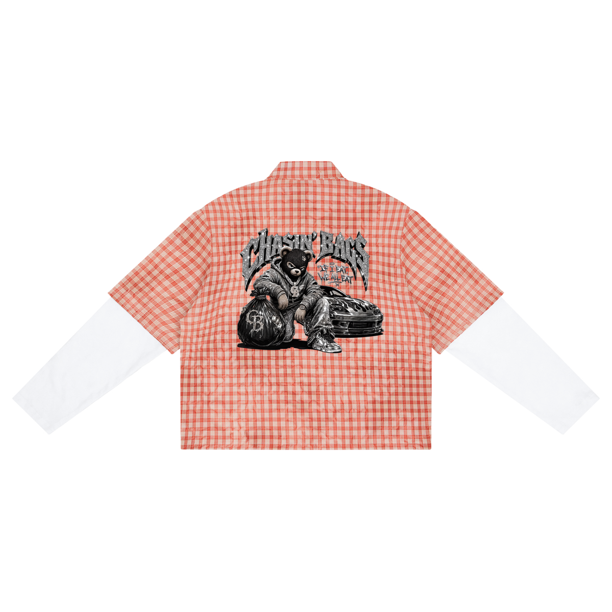 BEARY Unisex Vintage Wash Plaid Short Sleeve Shirt