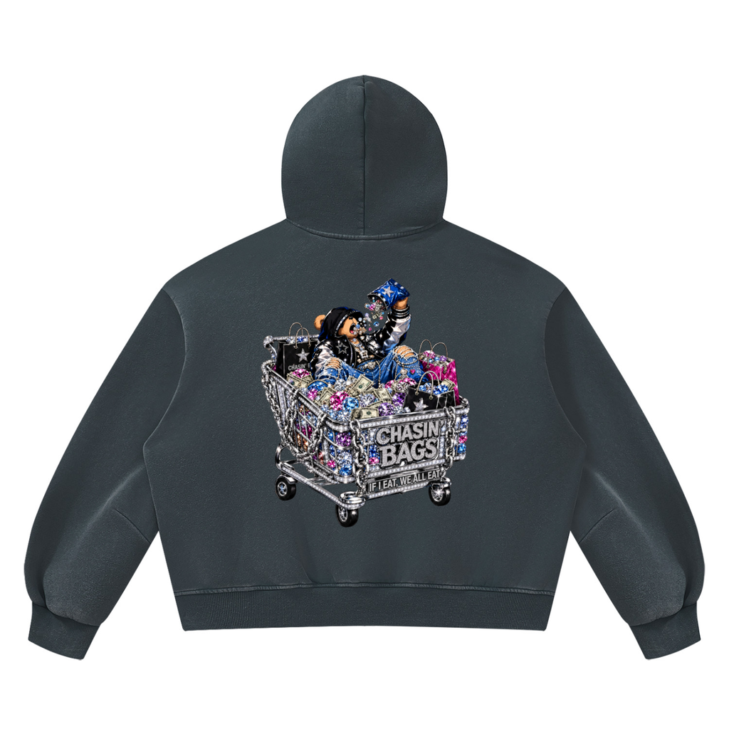 Unisex Vintage Wash Boxy Fleece Hoodie