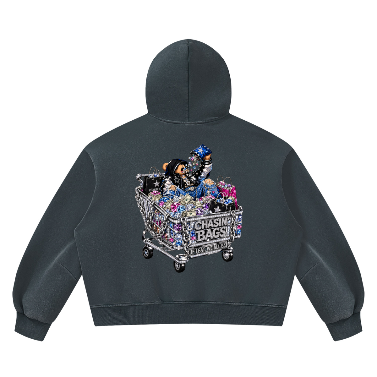 Unisex Vintage Wash Boxy Fleece Hoodie