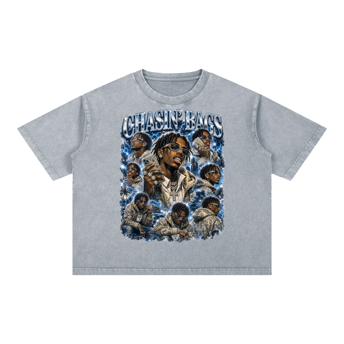 Icon drip Mineral Wash Boxy Cotton T-Shirt