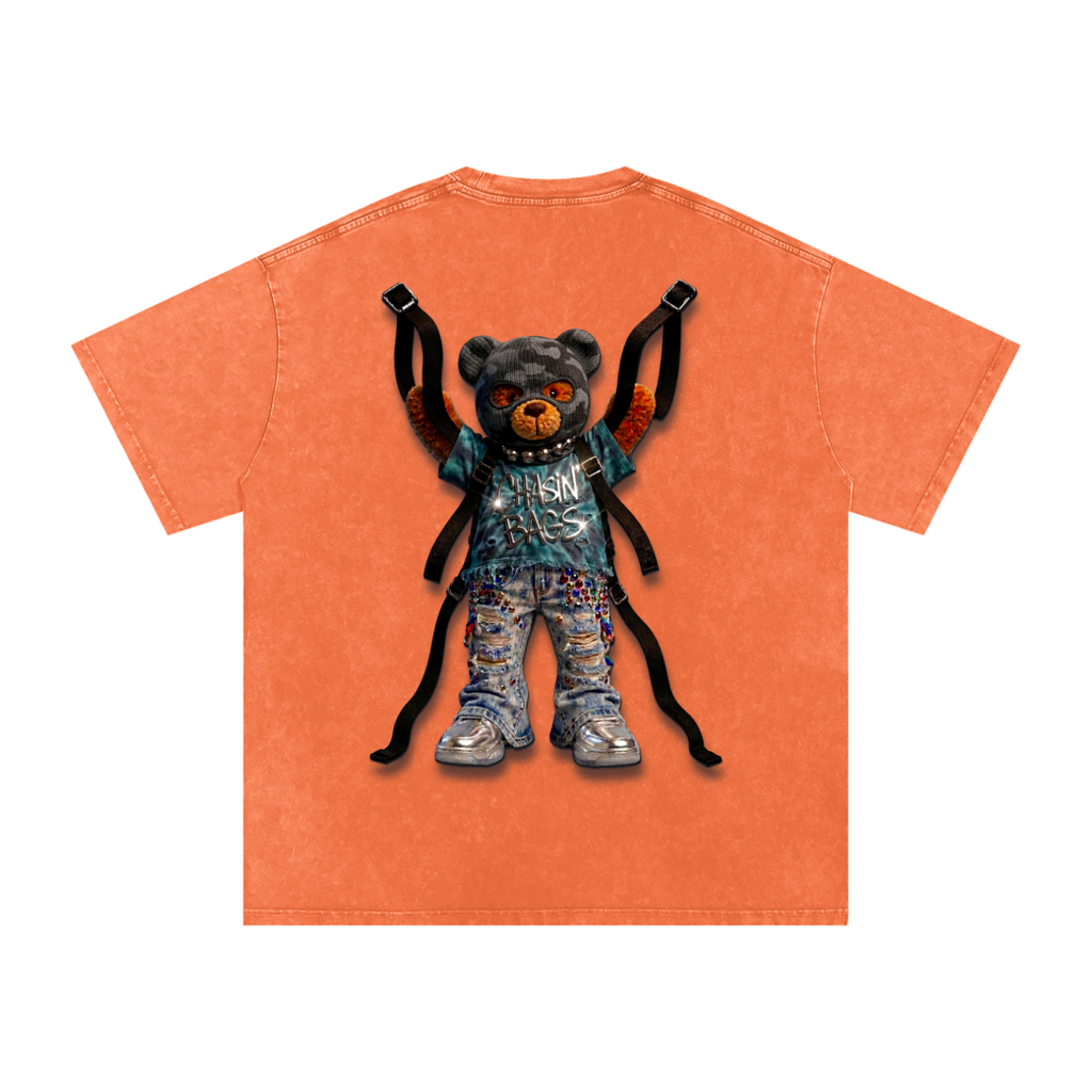 Snow Washed Oversized Cotton T-Shirt